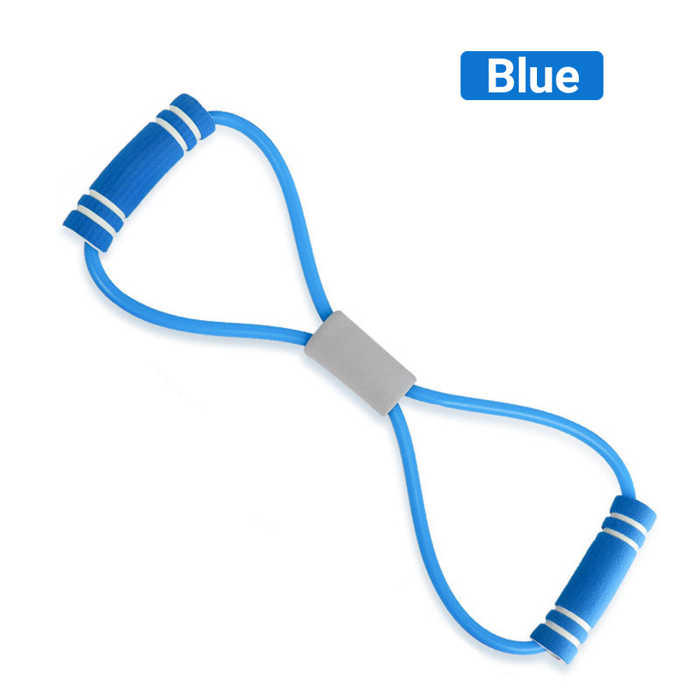 Yoga touw weerstandsbanden voor vrouwen fitness elastische oefenapparatuur praktijk stretching open schouder terug home gym: Blauw