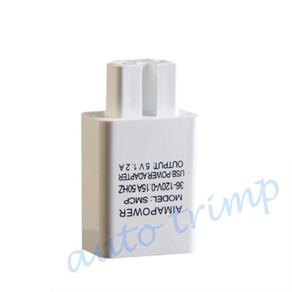 Waterproof Electric Car USB Plug Adapter Socket Charger Mobile Phone Smartphone Universal Accessories: White