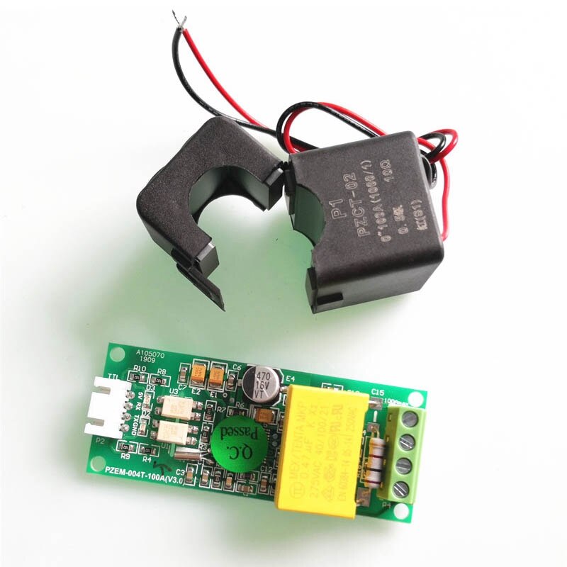 Opdateringsversion ac enfaset multifunktion ampere meter watt effekt volt amp kwh med split ct til arduino