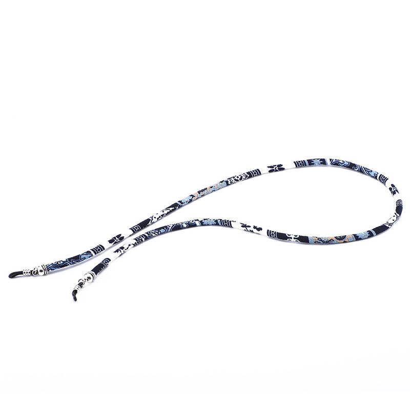 Lunettes de soleil pratiques coton cou chaîne cordon de retenue sangle lunettes porte-lanière haut de gamme ethnique corde lunettes chaîne: Dark Blue