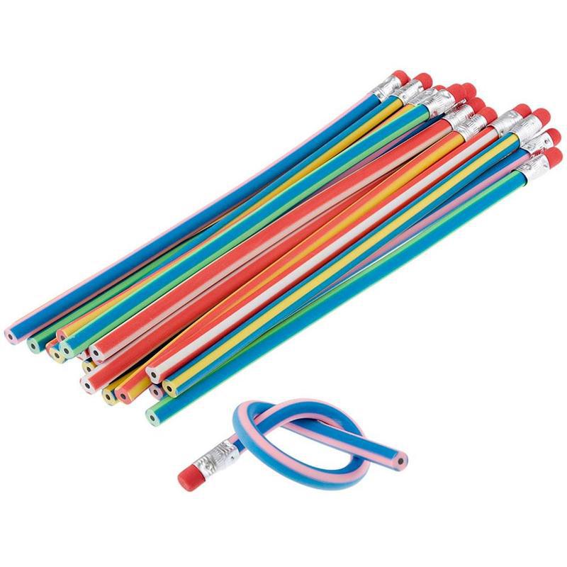 20pcs 10pcs 5pcs Soft Flexible Bendy Pencils Fun Bend Soft Pencil Band Kids Children School Supplies Stationery: 10pcs