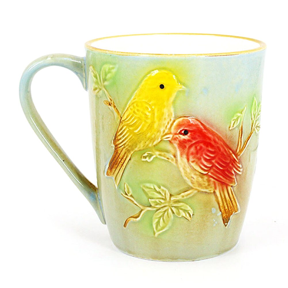 3D Animal café verre mignon tasse hibou imprimé lait café tasse fleur Vase Cocktail en céramique tasses bureau noël Village décor: A8