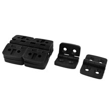 10 stk forsterket svart plastdørhengsel 40mm x 30mm