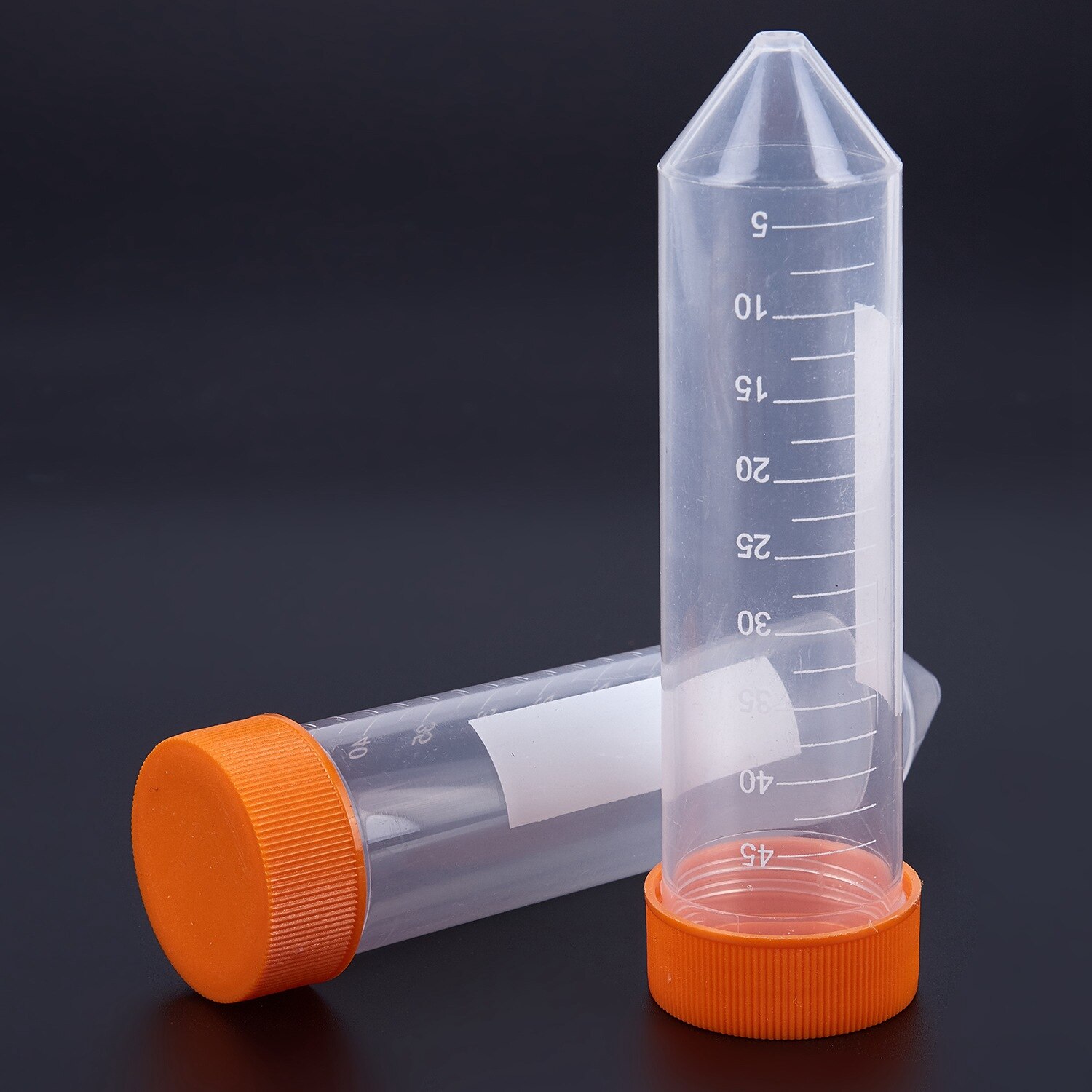 20 Pcs 50ml Conical Bottom Plastic Graduated Centrifuge Tube with Screw Cap