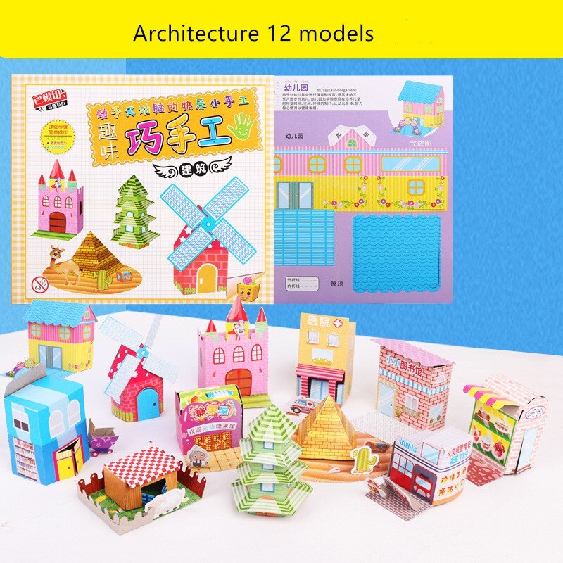 Diy Handgemaakte Model Kids Handcraft Drie-Dimensionale Puzzel Kinderen Creatieve Briefpapier Kleurrijke Origami Educatief Speelgoed: 08