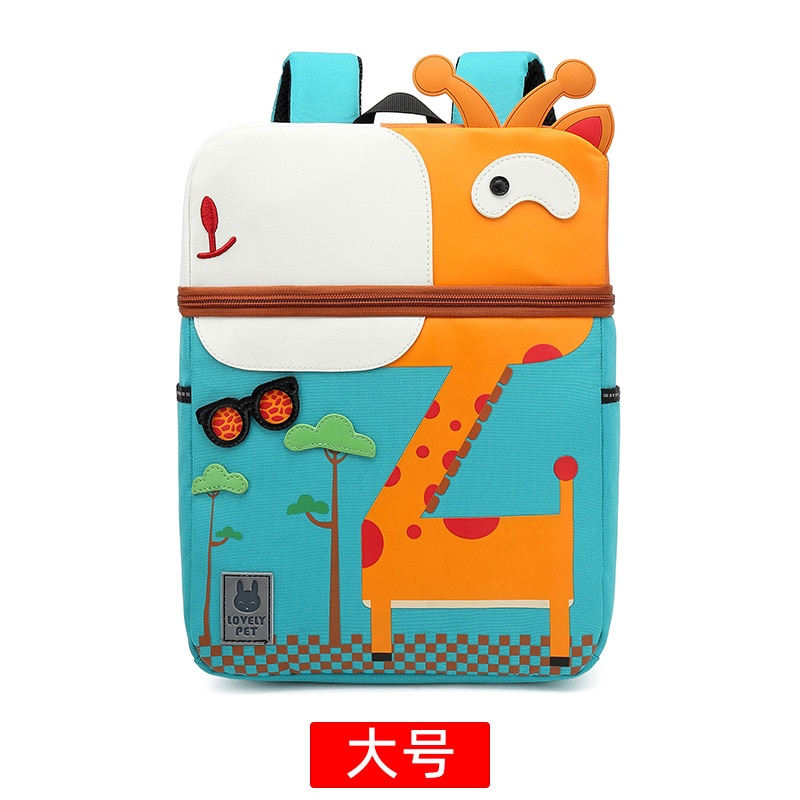 3D Cartoon Animal Kids Dinosaurus Giraffe Eenhoorn Whale Olifant Flamingo Effen Kleur Rugzak Kinderen Pack