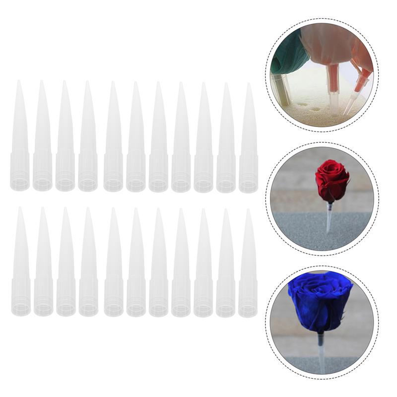 Flower Water Floral Tubes Tube Vials Spikes Picks Holder Cake Arrangement Stem Fresh Stems Flowers Container Posy Plastic With: Red