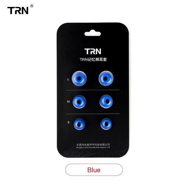 TRN 3 Pairs(6pcs) T400 In Ear Memory Foam Earbuds Ear Tips Earphone For Replacement Earbuds headphone pads Noise Isolating: Blue