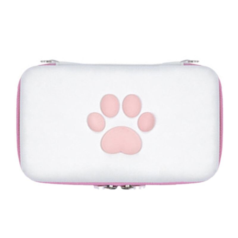 Simpatica custodia per zampa di gatto per Switch / Switch Lite custodia rigida da viaggio portatile con tracolla singola