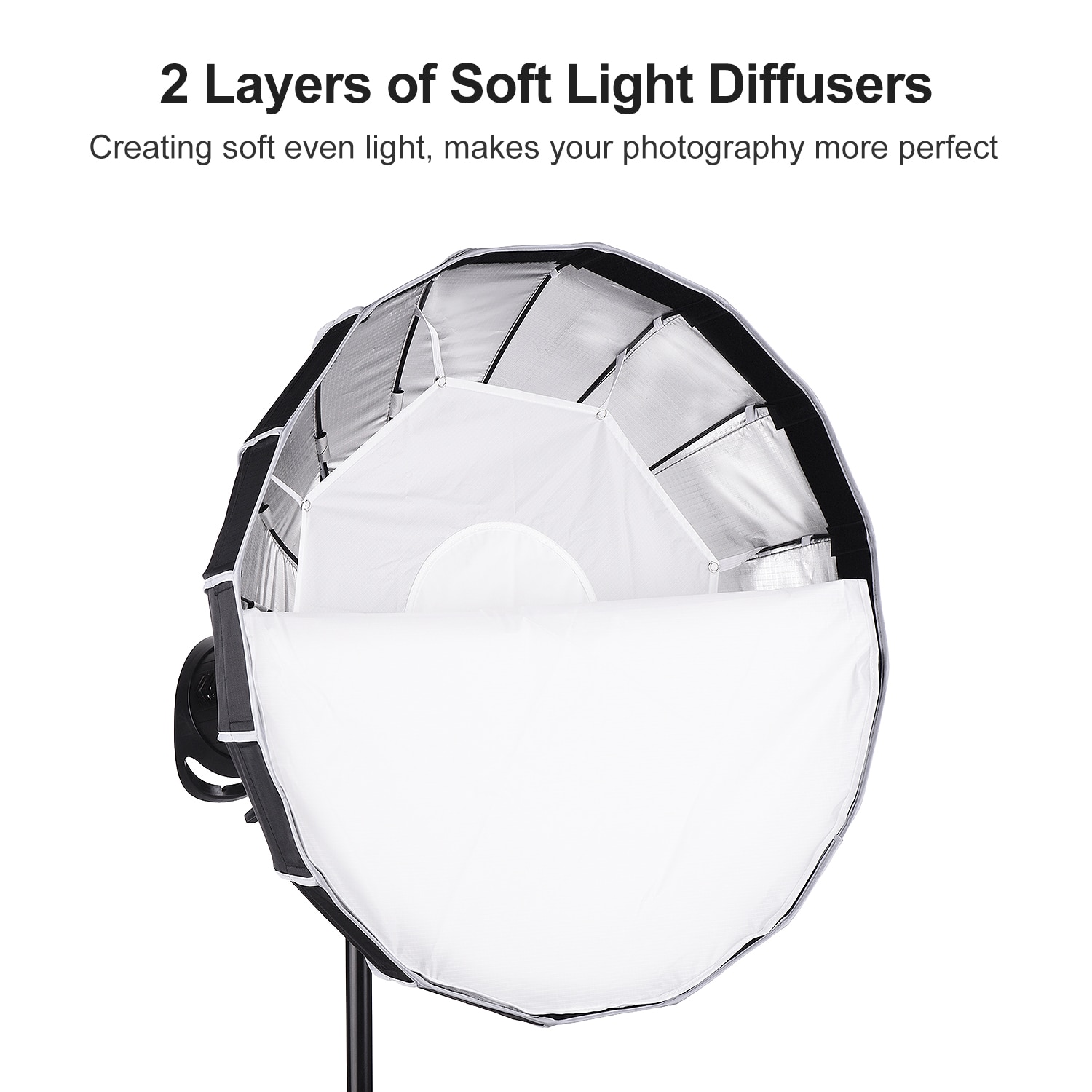 LIFE OF PHOTO Hexadecagon Soft Box Umbrella Parabolic Softbox Photography Lighting Modifiers for Studio Light Speedlite