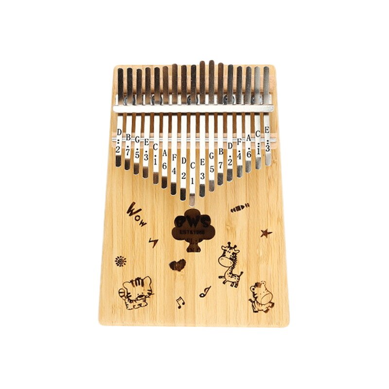 Kalimba 17- nøgle tommelfinger klaver mahogni finer integreret kalimba musikinstrument børn begynder bærbart finger klaver: 8
