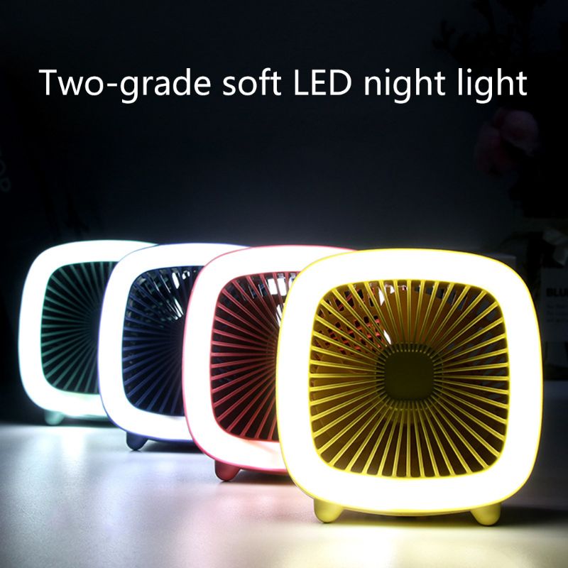 Kannettava mini pöytätuuletin retro tv-ilmanjäähdytin led-valolla usb 3 nopeutta kotitoimistomatkoille