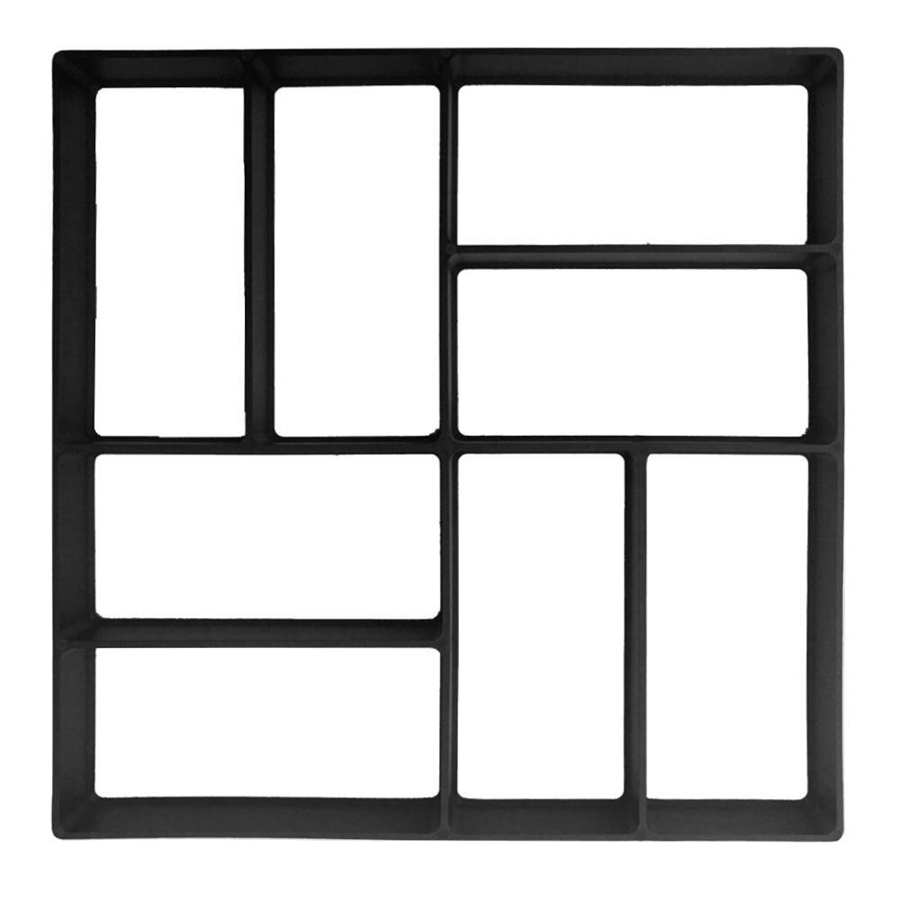Garden Walk Pavement Mold Reusable DIY Manually Paving Cement Brick Stone Road Concrete Molds Manually Paving Garden Decoration: Square