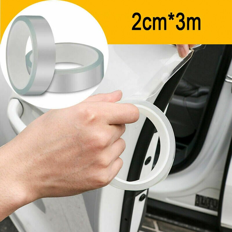 2cm*3m universal bil anti-kollision sidodörr kantskydd dörr tröskel skrapplatta skydd klistermärke för bilar