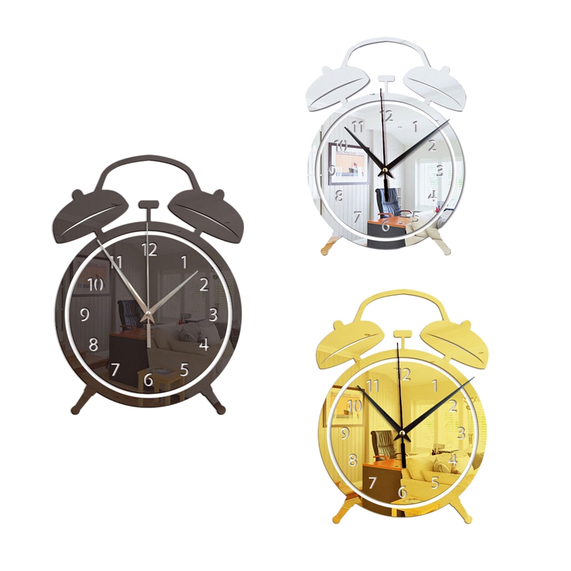 3D DIY Large Size Mirror Wall Clock Battery Silent Non Ticking Quartz Stereo Watch Clock For Bedroom Living Decor