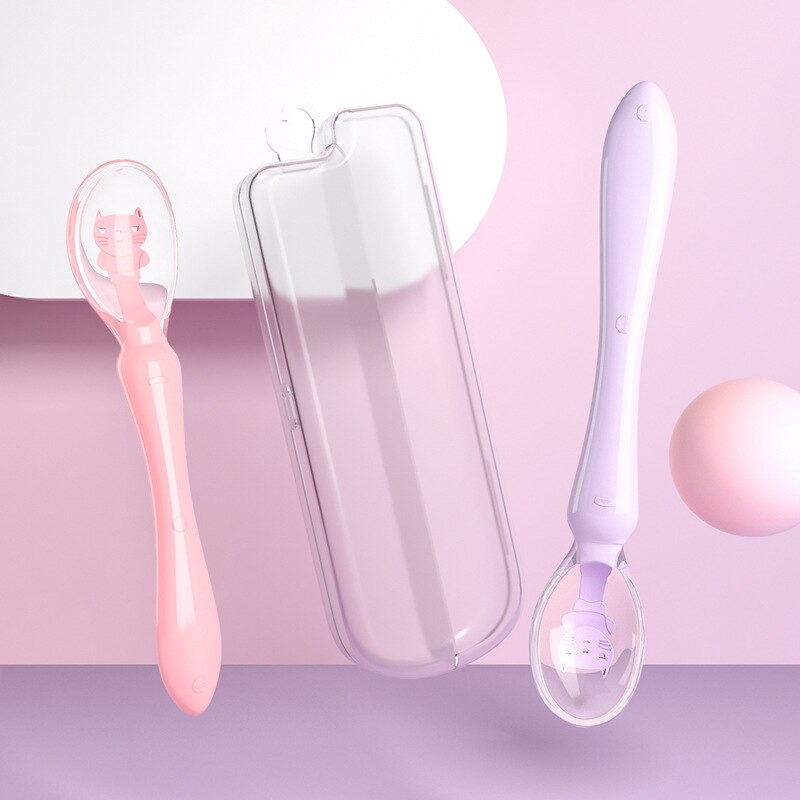 2 Packs Food Grade Silicone Baby Feeding Spoons Babies Infants Toddlers Self Feeding Training Spoons Baby Utensils: Green