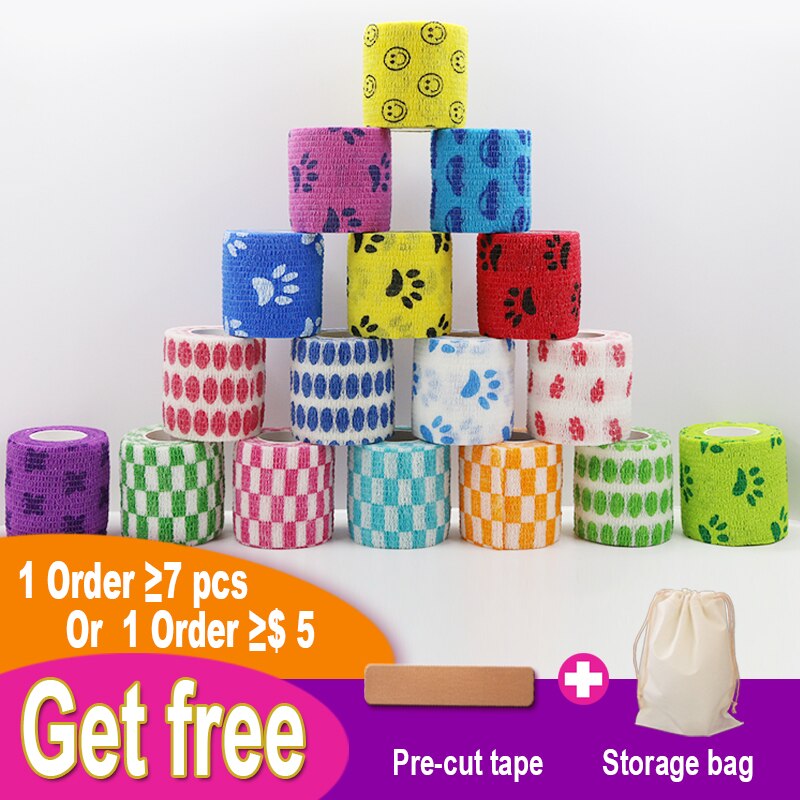 Bandage d'emballage pour animaux de compagnie, respirant, auto-adhésif, élastique, animal de compagnie, chien, chat