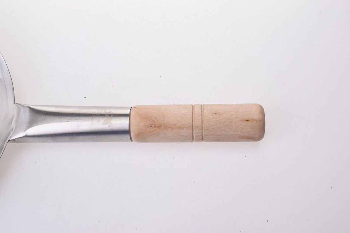 thick Big pot ladle Stainless steel chef Cooking wok large soup spoon Kitchen frying pot shell Restaurant handle spoon Iron