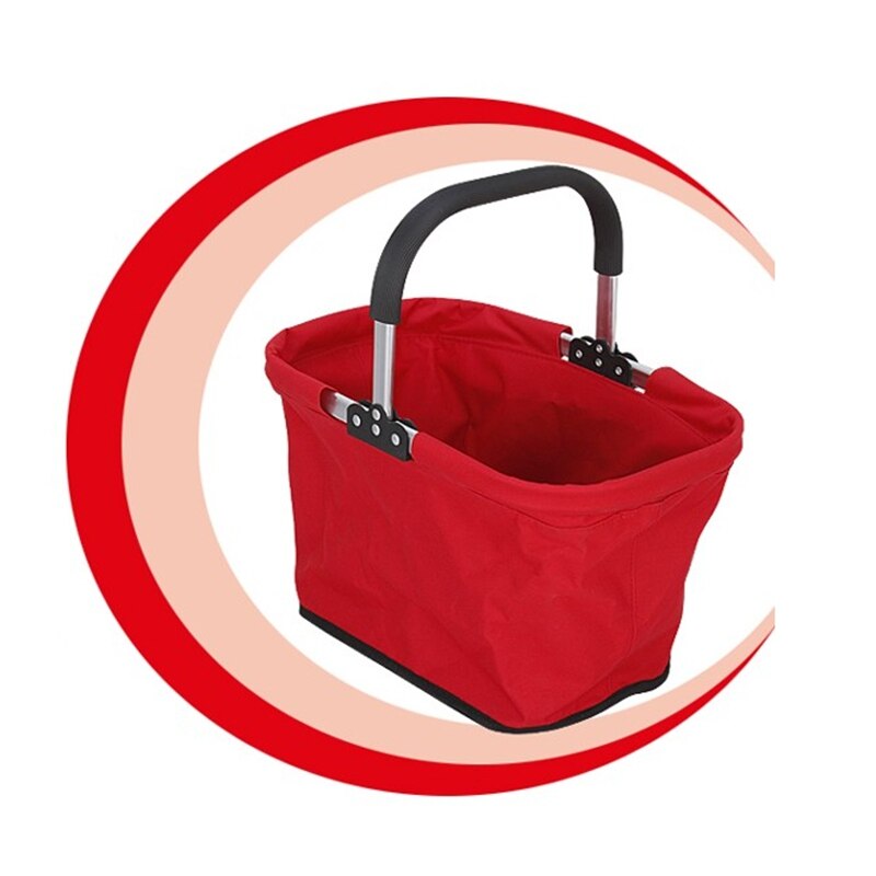 Shopping Basket Folding Portable Shopping Basket Storage Fruit Basket Picnic Basket