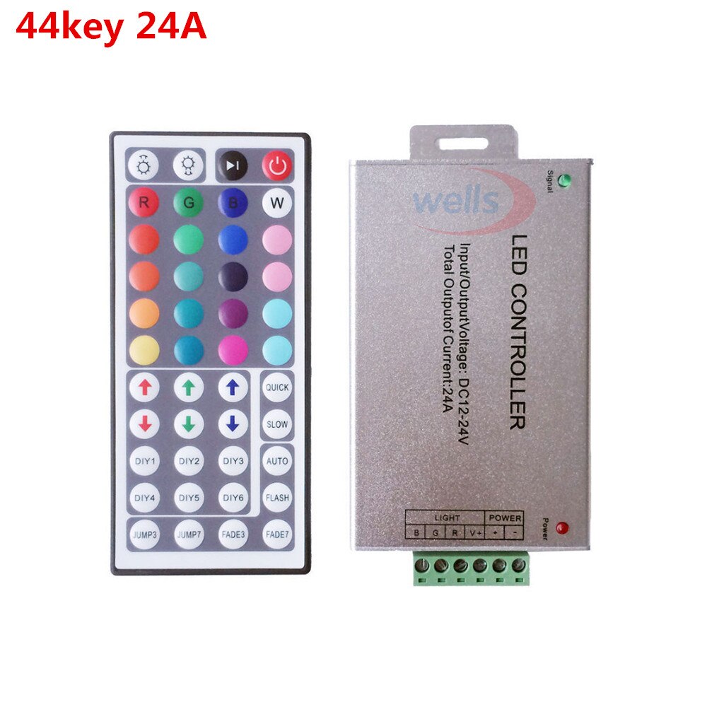 DC 12V 24V RGB led controller Mini 3key 10key 17ke... – Grandado