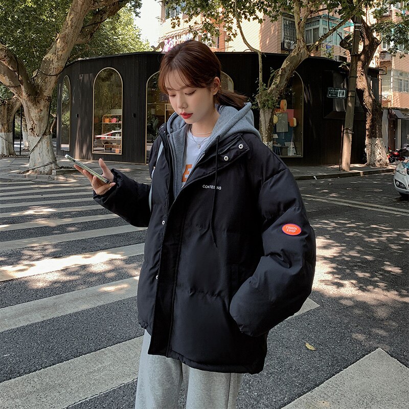 Vestes en duvet de plumes pour femmes, manteau, Baggy, épais, , bulle, surdimensionné, bouffant, coton rembourré, vêtements d'extérieur, hiver