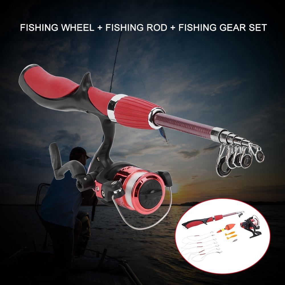 Carbon Fiber Rod Superhard Boat Ice Fly Lure Fishing Rod With Fishing Reel Fishing Tackle set De Pesca 1.3m Length