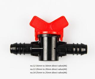 5pcs 16-Kinds Drip Irrigation Tape Ball Valves 1/2" Thread 16mm 20mm 25mm Barbed Connectors Trickle Irrigation Water Pipe Valve: No.14