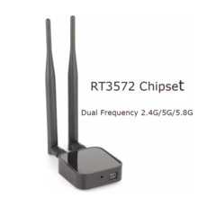 RT3572 chipset 5G Wireless Network Card Wifi receiver transmitter With 2 Antenna For Windows/8/10/Kali Linux