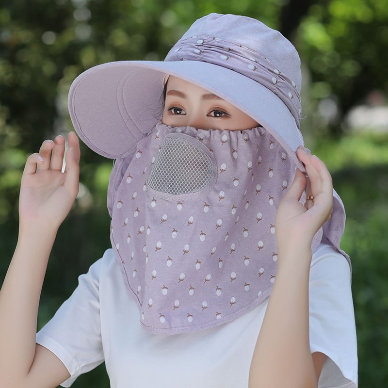Ploermin beschermkap zomer zonnehoeden dames nek gezicht zonnebrandcrème brede rand ademend vissershoed zonnemasker pet buiten