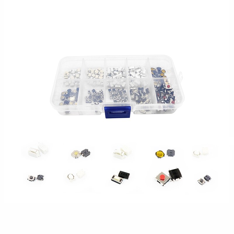 250Pcs 10Values*25Pcs Car Remote Control Key Repair Small Switch Micro Push Buttons Touch Component Package Pulsador For Nissan