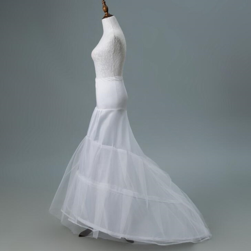 knee length dresses for ladies Mermaid Sweetheart Long Train Tulle Crochet Flower Wedding Dress