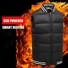 Black Heated Cloth Physiotherapy Electric Vest Heated Heated Pad Warm Winter Body Warmer Jacket Heated USB Thermal Clothing