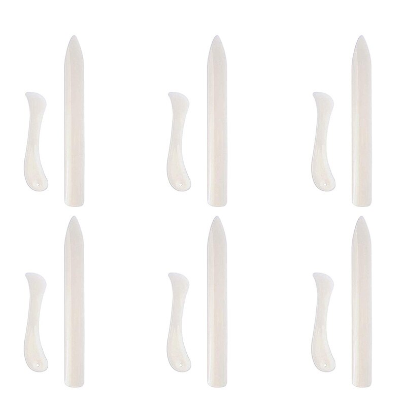 -12 Pcs Bone Folder Paper Creaser Set Scoring Tool Crafting Scrapbooking Tool for DIY Handmade Leather Burnishing Bookbinding