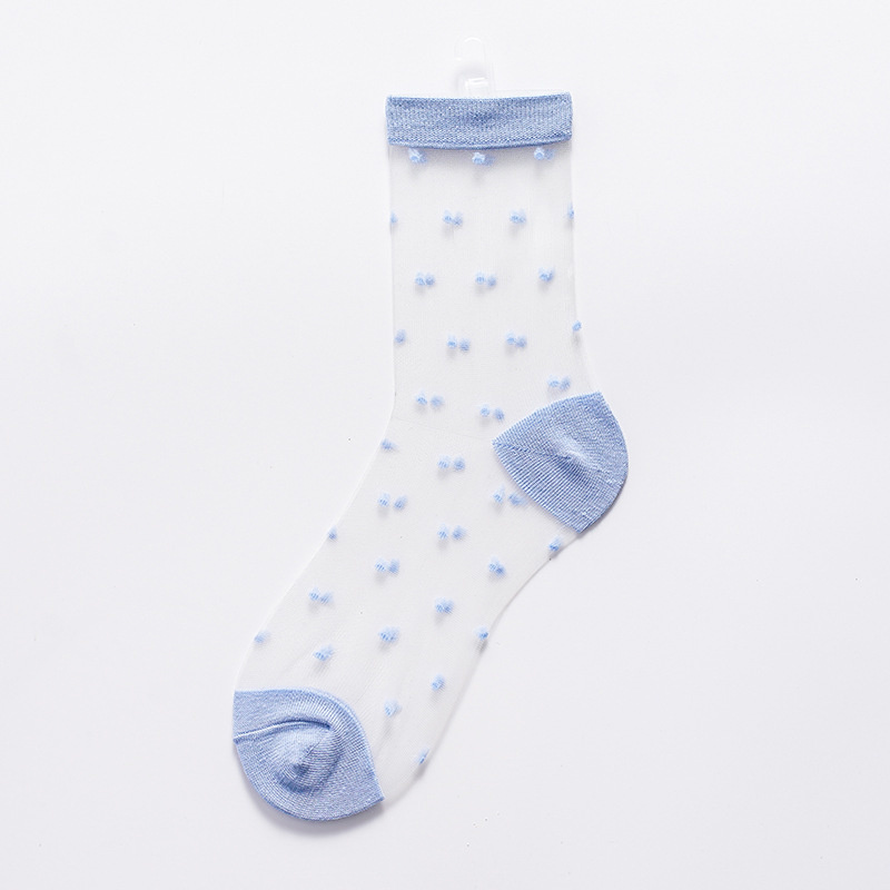 sexy Spitze Gittergewebe Fischnetz Socken Gemischte Faser transparent Punkt strecken Elastizität Knöchel Netz Garn Dünne Frauen Coole Socken 1 paar = 2 stücke