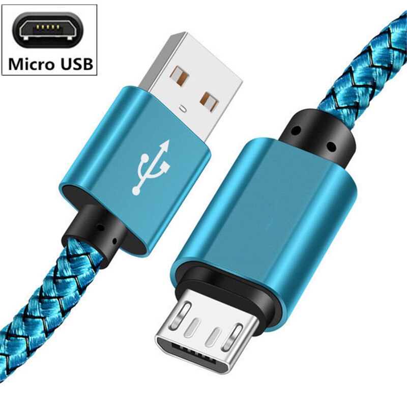 Fast Charger Cable for Xiaomi Mi 9 SE 10t 11 Lite Redmi Note 10s USB Data Wire Redmi 9at 9c 8a Note 6 pro 6a S2 Poco X3 M3 F3: Blue Micro USB / 100cm