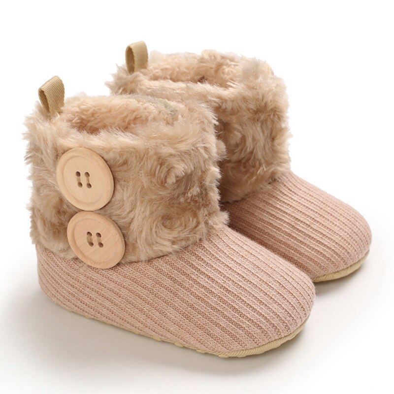 2020 sveglio di Inverno Del Bambino Della Ragazza Del Ragazzo Del Cotone di Lavoro A Maglia Stivali Casual Pattini in Primo Luogo Camminatore Appena Nato Sveglio antiscivolo Morbida Suola scarpe 0-18M: K / -L