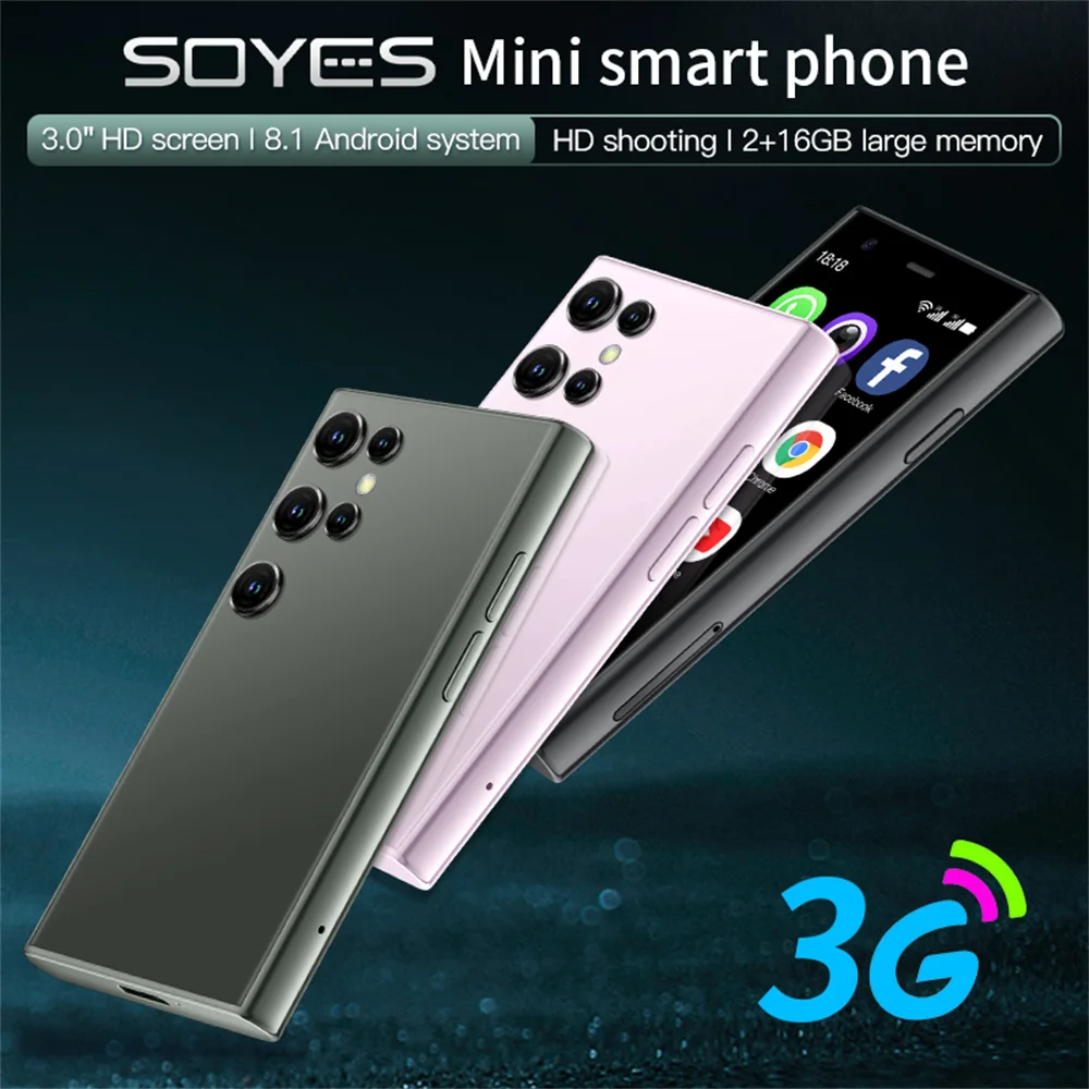 SOYES S23 Pro Mini Smartphone Android 8.1 Dual SIM Standby 3.0 pollici HD 3G Telefono cellulare 2 GB + 16 GB 1000 mAh Piccolo telefono cellulare originale