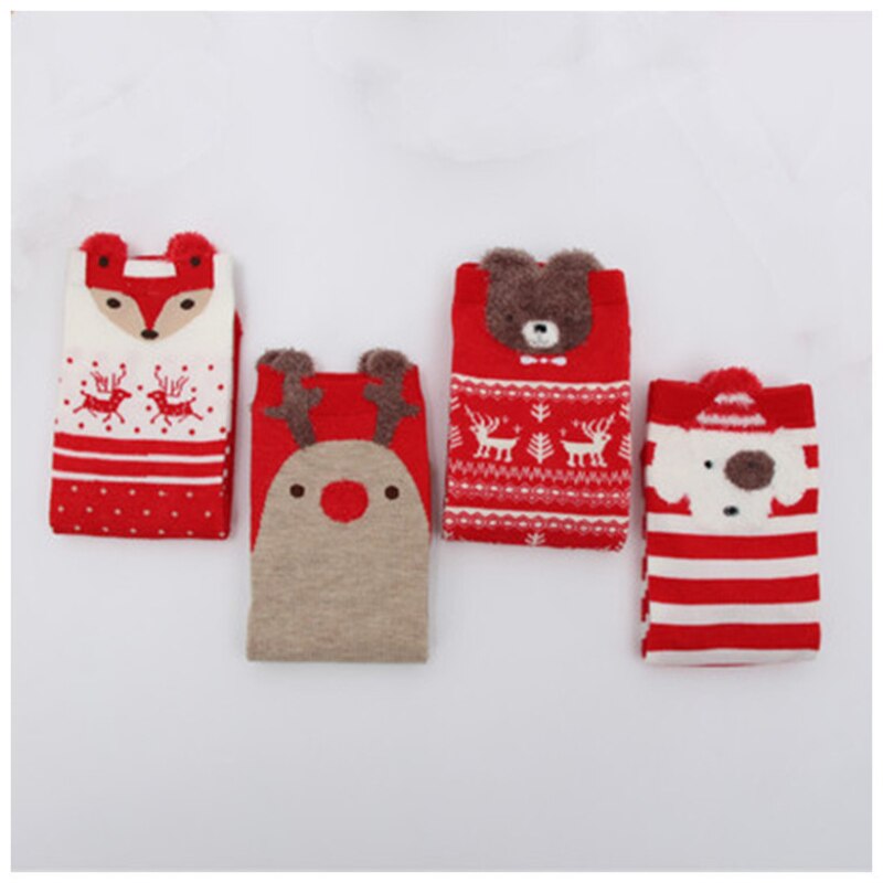 Calzini rossi calzini natalizi da donna calzini da donna in cotone calzini dritti giapponesi carini calzini da donna autunno e inverno