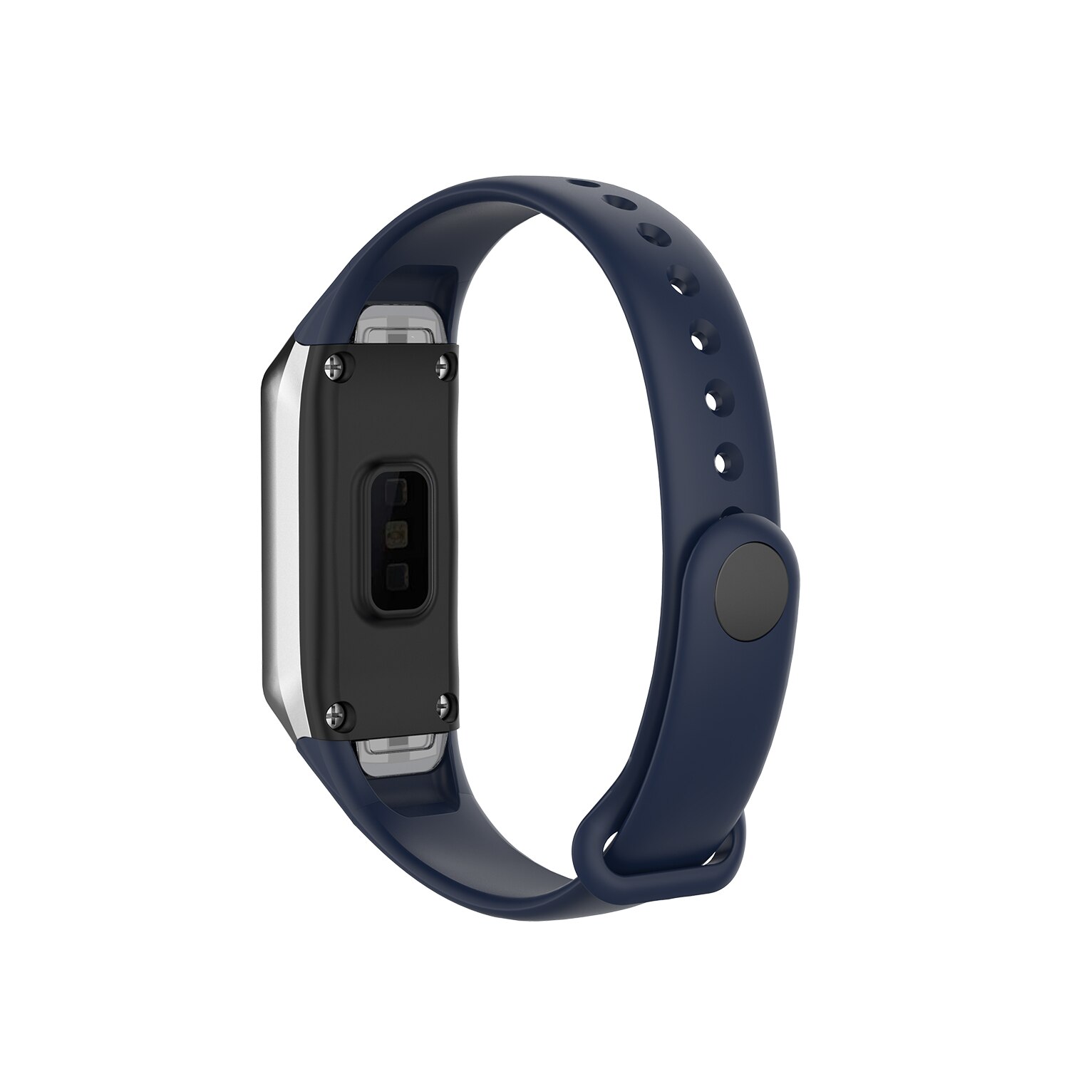Siliconen sporthorlogebandjes, polsbandje voor samsung galaxy fit sm -r370, slimme armband, horlogebandje accessoires: Middernachtblauw
