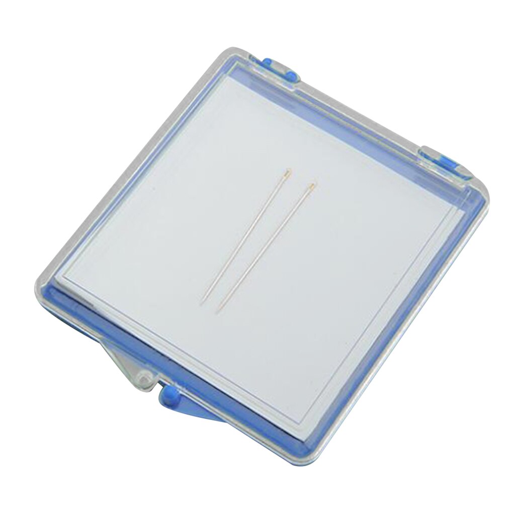 Square Lid Magnetic Sewing Pin Cushion Clear Top Craft Home Needle Pincushion Embroidery Sewing Storage Case Quilting 2 Pins Kit: Blue