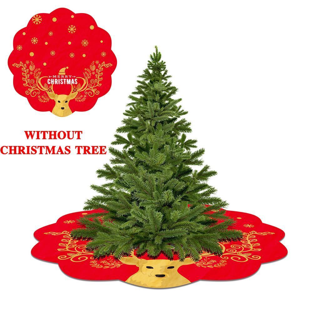 1Pcs Kerstboom Rok Schort Floor Tapijt Xmas Decoratie Boom Levert Skirtsround Kerst Prin Elanden Sneeuwpop Feestelijke S P3U1