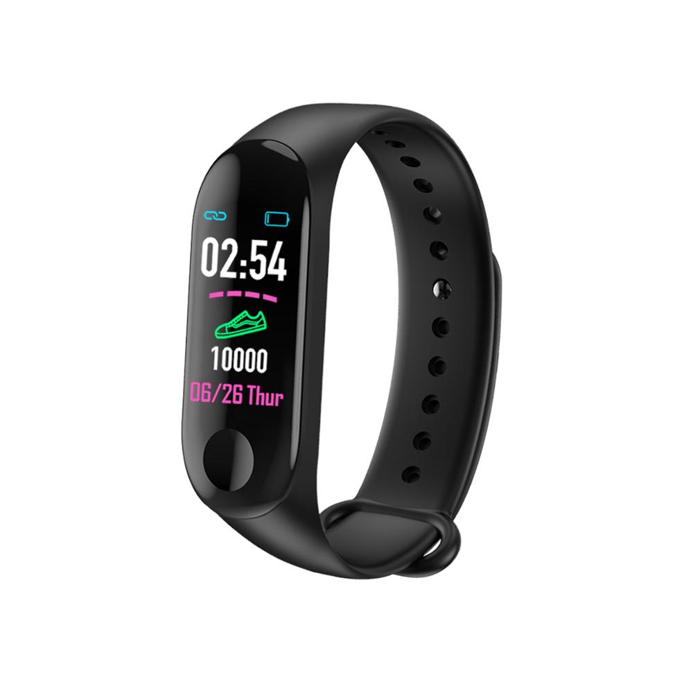 KARUNO Smartwatch Männer Frauen Blutdruck Armbinde Fitness Tracker Clever Band Sport Uhr für iOS Android Clever Uhren: Schwarz