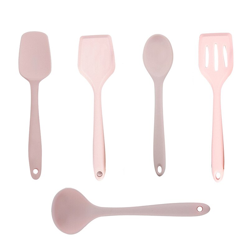 Roze Siliconen Keukengerei Sets Kawaii Voor Gerechten Gereedschap Accessoires Hoge Temperatuur Weerstand Vrij Combineren: Type 6