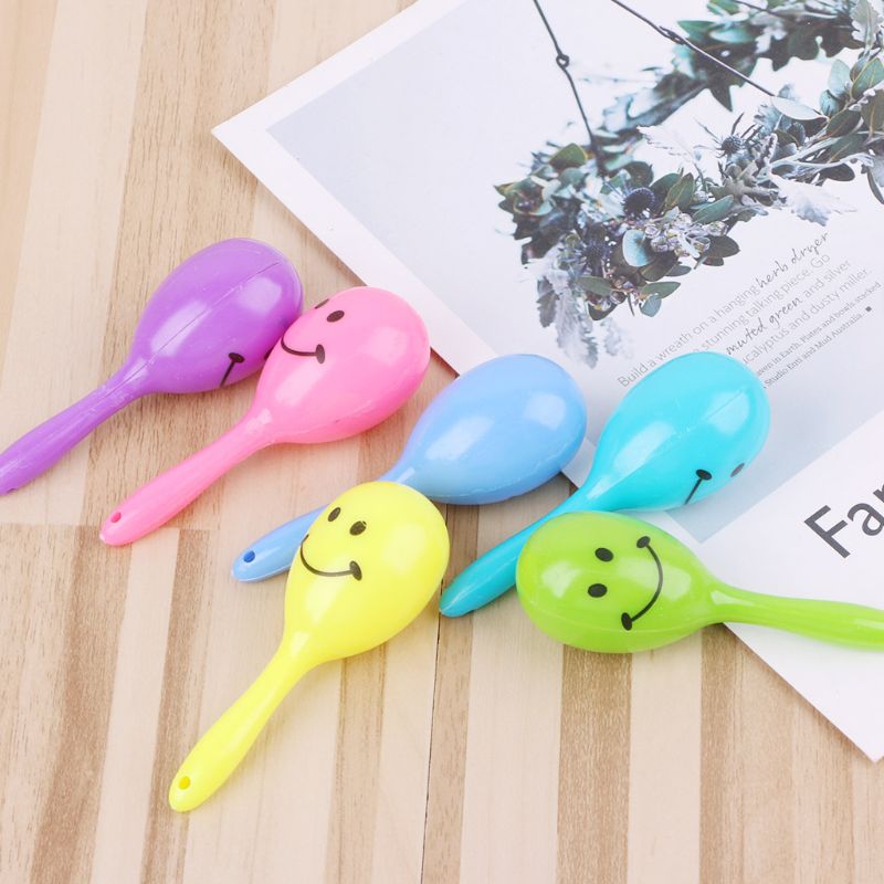 24Pcs 3 "Lachend Gezicht Neon Maracas Fiesta Feestartikelen Feestartikelen Noisemaker Mexicaanse Party Decoraties