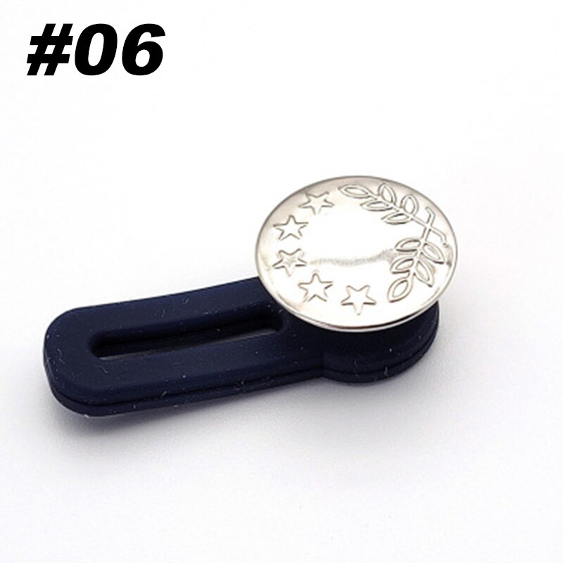 1 stk metall magisk knappforlenger for bukser jeans fri sying justerbar uttrekkbar midjeforlenger knapp linningsutvider: 06
