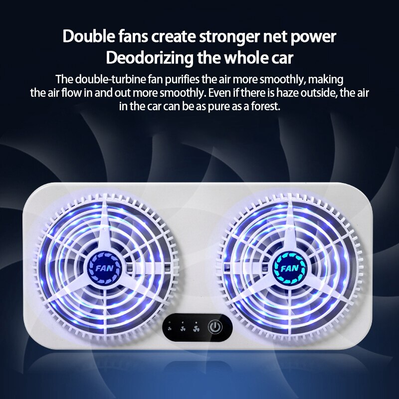 Ventilateur d'extraction de fumée pour voiture, outil de refroidissement, avec chargeur USB, Circulation d'air