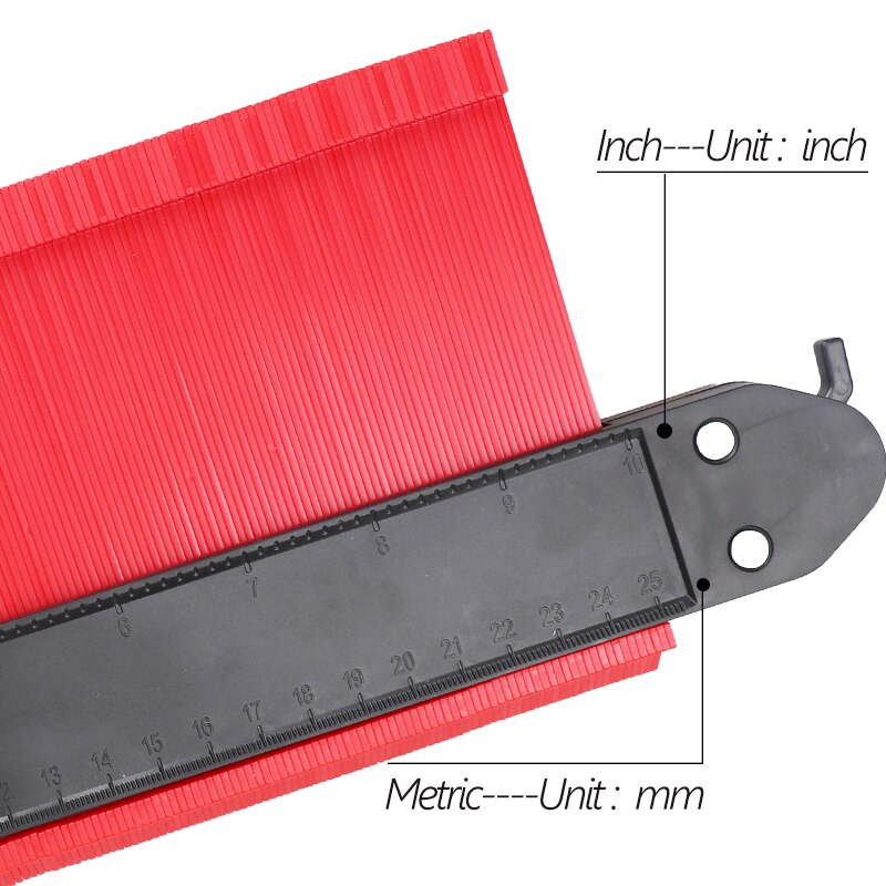 5/10 inch Multi-functional Contour Profile Gauge Laminated Tiles Tiles Edge Shaping Wood Measure Ruler Contour Gauge Duplicator