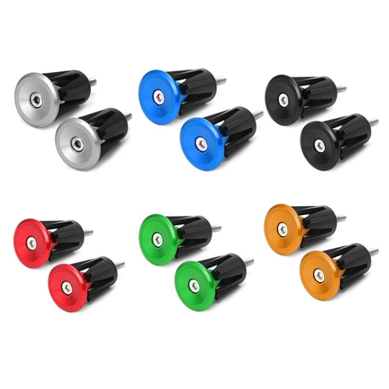 1 paar fiets mtb racefiets aluminium stuurgrepen stuurkap eindpluggen
