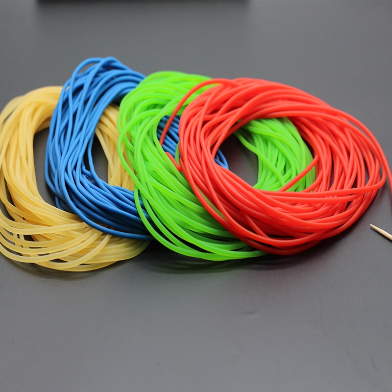 Línea de goma elástica sólida de 2mm, línea de goma para pesca de nivel tradicional, cuerda elástica redonda, línea atada para peces