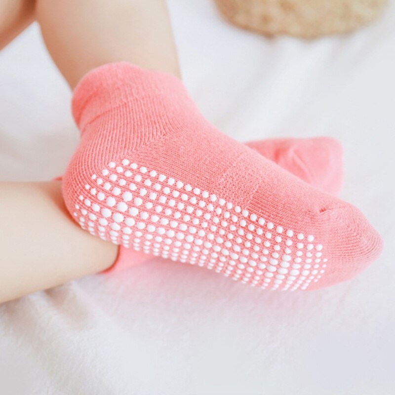 Peuter Katoenen Sokjes Baby Meisjes Jongens Lente-Herfst Vloer Sokken Antislip Zuigeling Kids Sokken Voor 0-5Y 6 Paren/partij